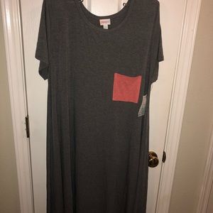 2XL LulaRoe Grey legging material Carly dress